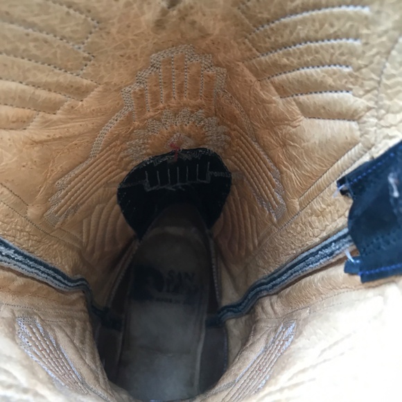 Sandiego Boots western Embroidered Leather Cowboy Boots coastal cowgirl boho - Picture 4 of 5